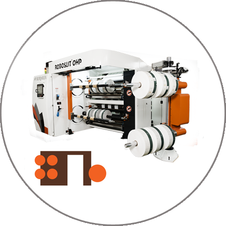 ROBOSLI OHP - Dual Turret Slitter Rewinder Overhead Web Path